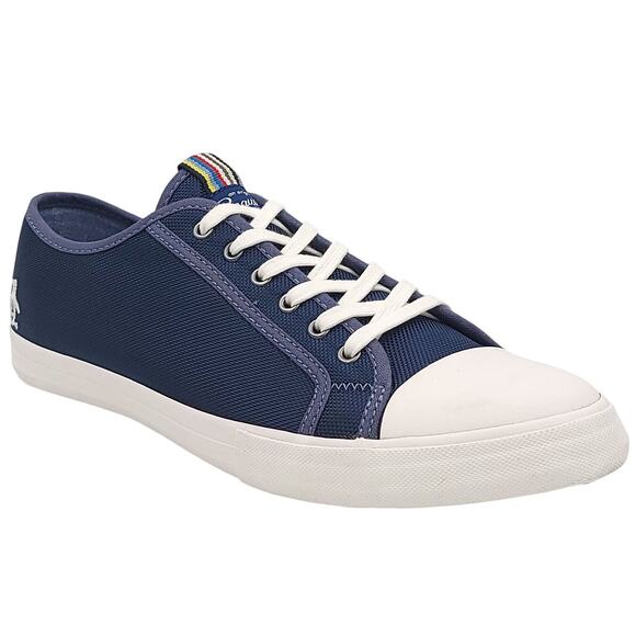 Original Penguin Men Mick Casual Low Top Sneakers Size US 11.5 Navy Blue Nylon - Picture 1 of 7